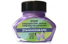 E-shop Standardgraph 572357 kaligrafický atrament Perleťová fialová 30 ml